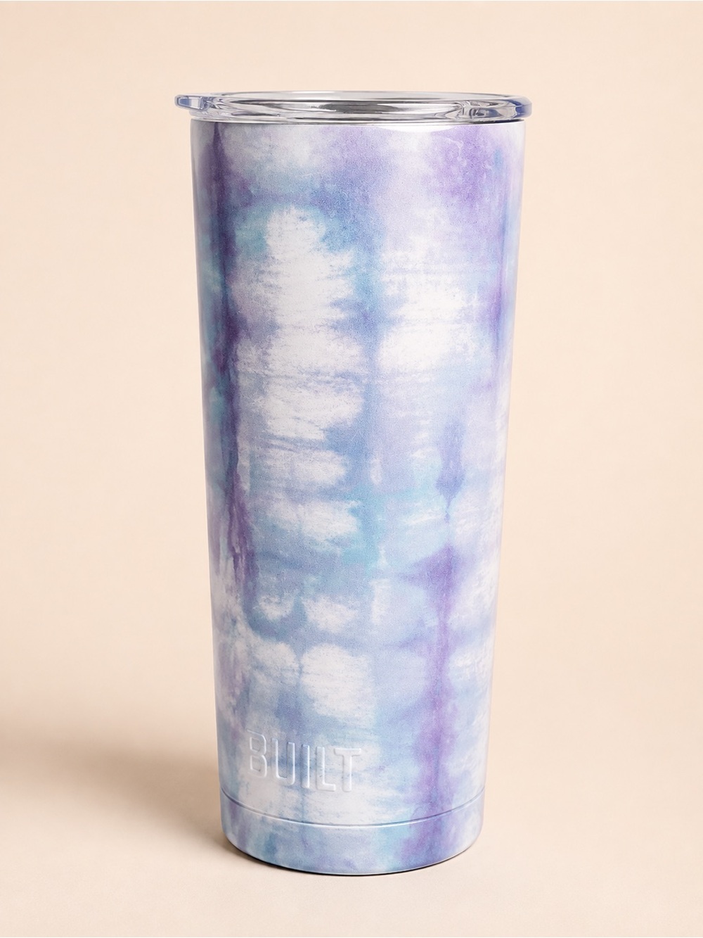 BUILT Insulated Marble-Effect Travel Tumbler in Lavender